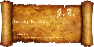 Gundy Ninett névjegykártya